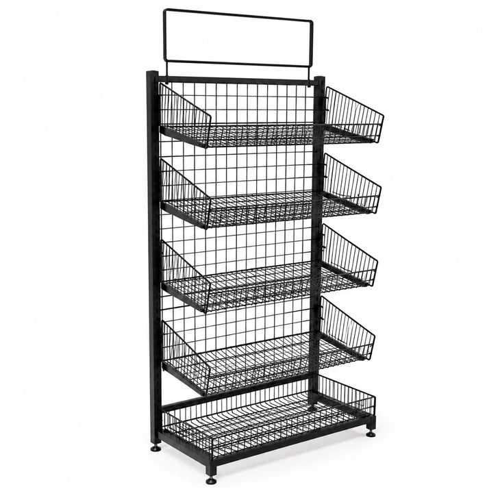 Custom Metal Wire Display Rack For Retail Stores factory