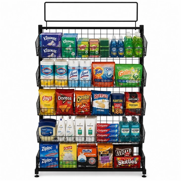 Custom Metal Wire Display Rack For Retail Stores high quality